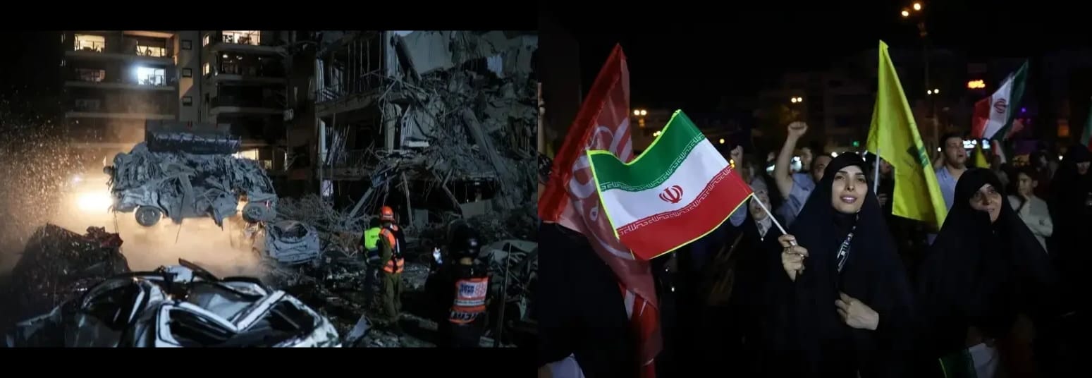 ایران کا بھرپور جوابی حملہ۔ تل ابیب بیلسٹک میزائلوں سے لرز اٹھا ۔ ایرانی مردوخواتین کا جشن۔ تہران ایئر پورٹ پر دھماکہ