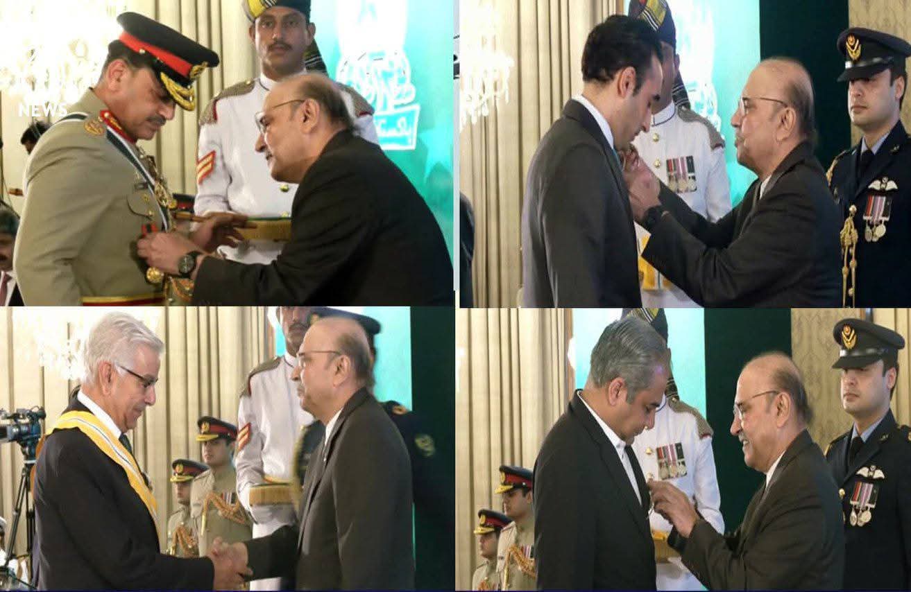 یوم آزادی پر فیلڈ مارشل کو ہلال جرات، بلاول کو نشان امتیاز: سول و عسکری شخصیات  لیےاعلیٰ اعزازات٬  نامور صحافیوں کیلئے تمغہ امتیاز